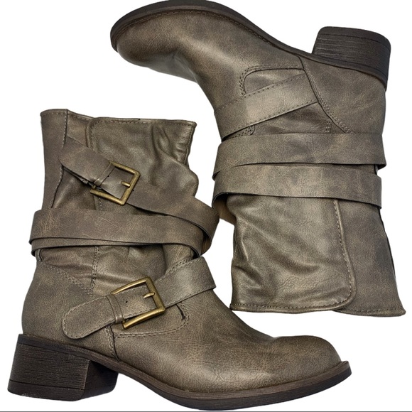 Curfew Anna Brown Strappy Slip On Chelsea Boots 6 - Picture 3 of 9